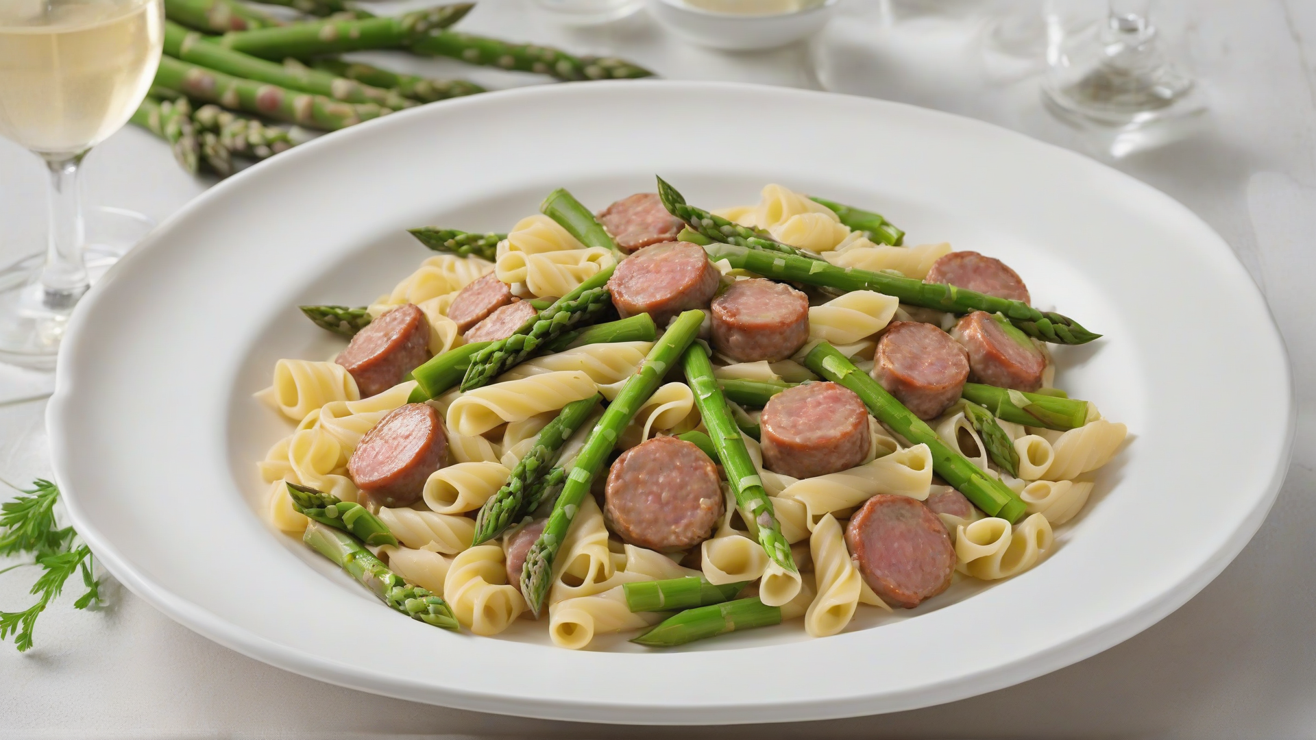 pasta asparagi e salsiccia